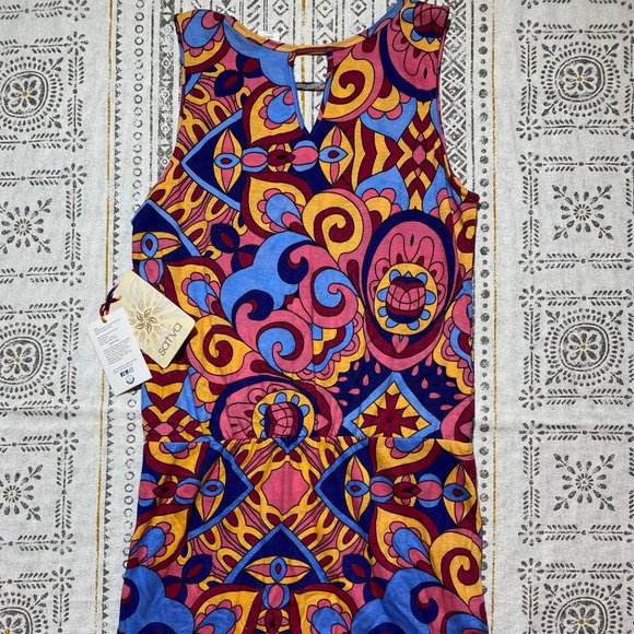 Women's Sativa Dress Swirly Tile Print Medium NWT - Picture 3 of 9